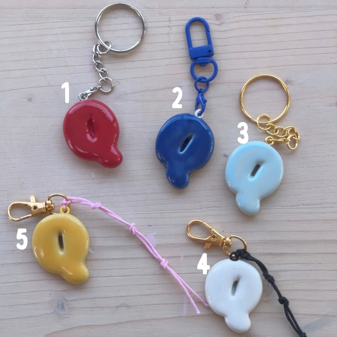 Porte-clés initiale de couleur
