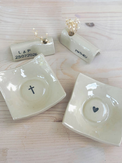 Cadeau invité de mariage et baptême - Coupelle personnalisable
