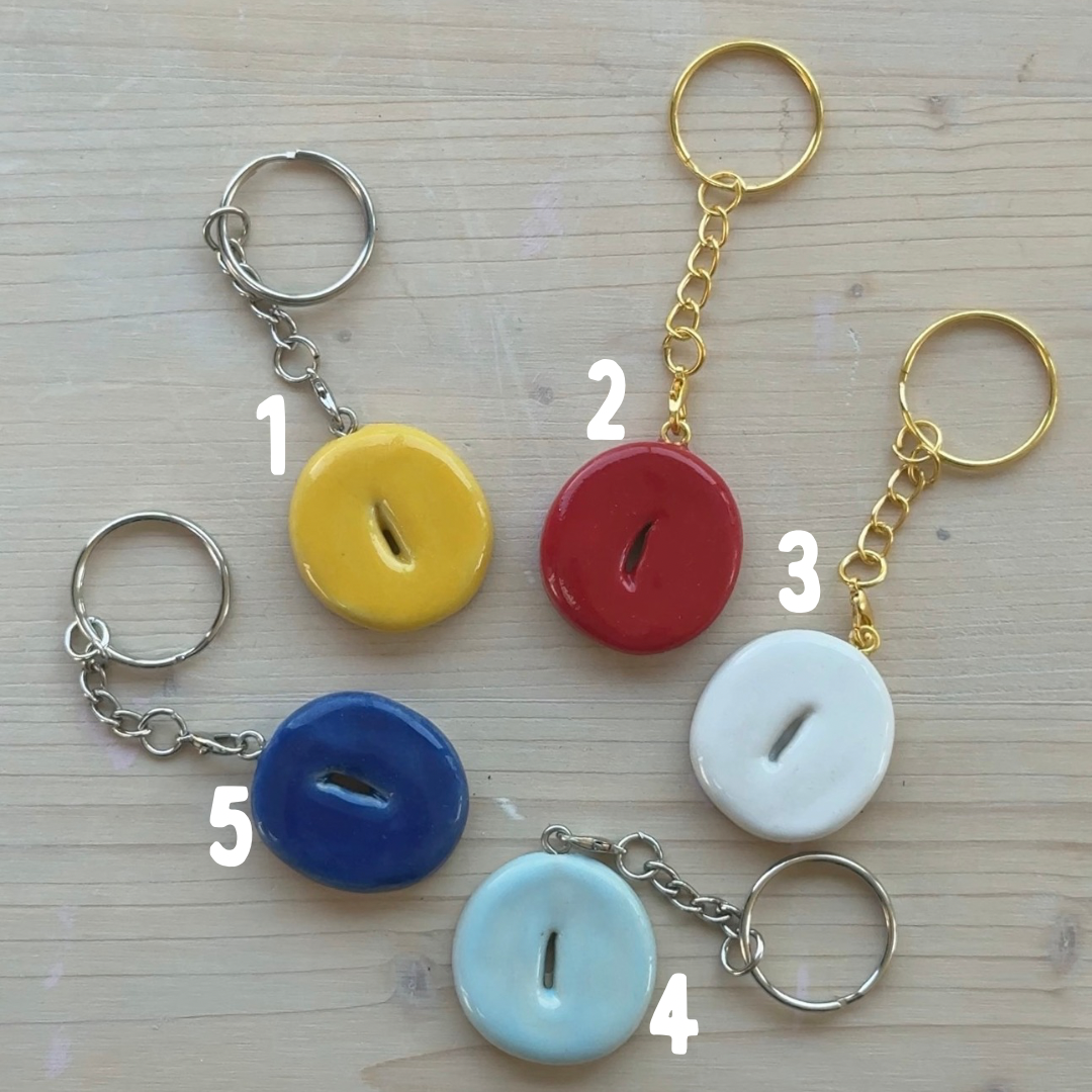 Porte-clés initiale de couleur