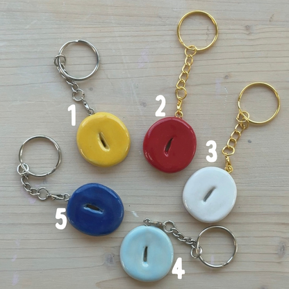 Porte-clés initiale de couleur
