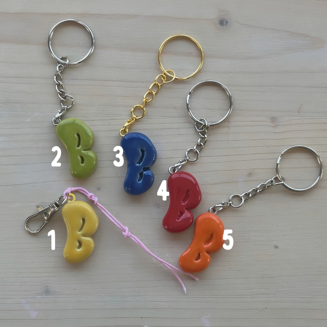 Porte-clés initiale de couleur