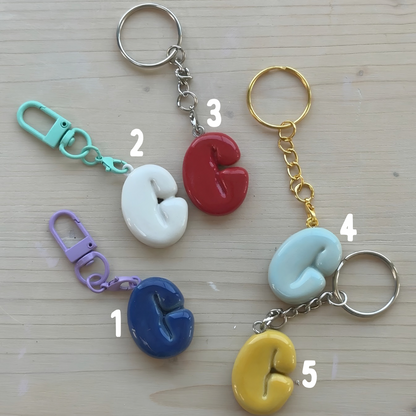Porte-clés initiale de couleur