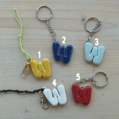 Porte-clés initiale de couleur