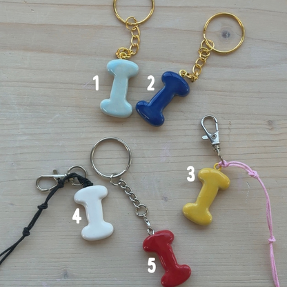 Porte-clés initiale de couleur