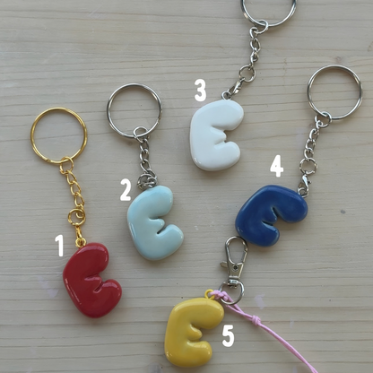 Porte-clés initiale de couleur